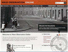 Tablet Screenshot of massobservation.amdigital.co.uk